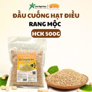 Đầu Cuống Hạt Điều Rang Mộc (mầm điều, còi điều) O'Casso - Túi HCK 200G/500G/1KG.